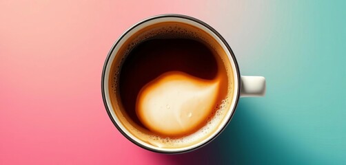 Realistic vector illustration of coffee foam shaped like a battery, depicting energy in a morning beverage, electricity, latte