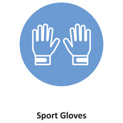 Sport Gloves Vector icon which can easily modify or edit