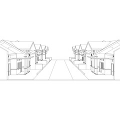 Architecture housing drawing outline⁠
