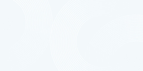White abstract background. Modern circle lines pattern. Futuristic concept. Minimal geometric design.
