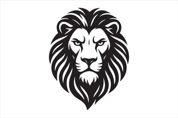 Obraz premium A striking black and white illustration of a majestic lion s head