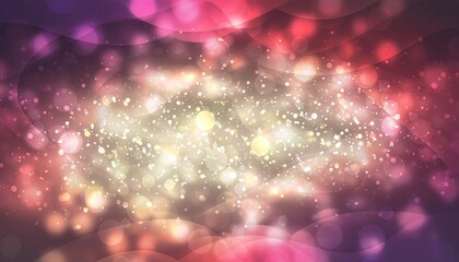 Obraz premium Vibrant Abstract Backdrop with Luminous Bokeh and Scattered Glitter