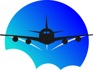 airplane in the sky vector