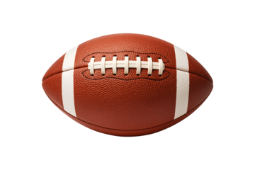 Classic American Football Ball Isolated on Transparent Background