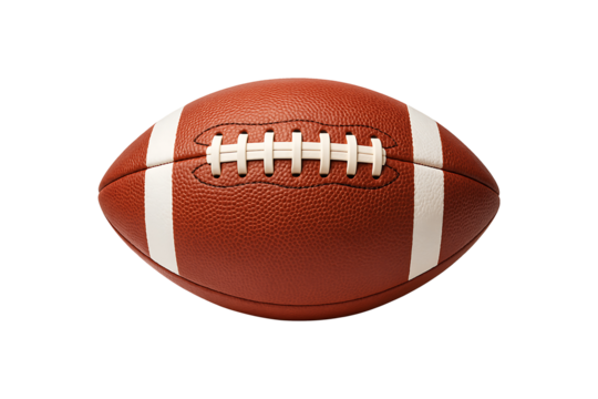 Classic American Football Ball Isolated on Transparent Background
