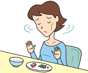 病気・疾患のイラスト - 摂食障害・拒食症・激やせ