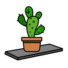Three-Armed Cactus Reaching Upward