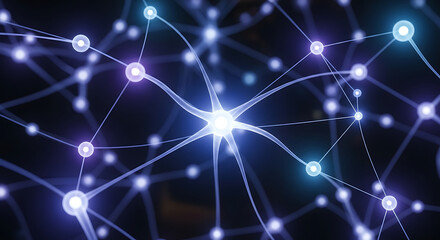 Neural network connection artificial intelligence data science technology concept background