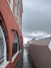 ギリシャサントリーニ島のフィラの街並み