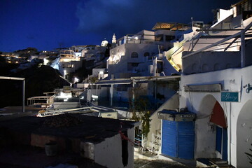 ギリシャサントリーニ島のフィラの街並み