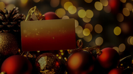 Warm candle glow amidst festive christmas decorations and bokeh lights