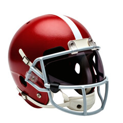 Fototapeta premium American football helmet with red shell and white stripe