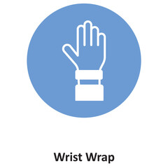 Wrist Wrap Vector icon which can easily modify or edit