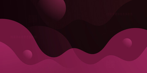Abstract dark red wave pattern background. Simple and futuristic banner background. Eps10 vector
