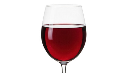 Elegant red wine in a glass isolated PNG, alcoholic beverage on transparent background for celebrations and special occasions