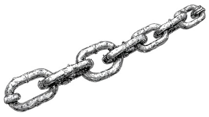 Obraz premium Chain Illustration with 'No Chain' Vector Design