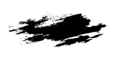 Obraz premium Black ink grunge paint splash vector texture background border design element