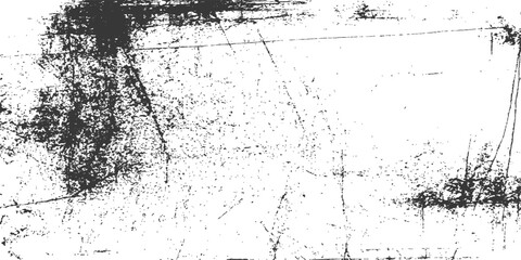 Abstract vintage black and white grunge frame background with dirty ink splatter texture pattern border design