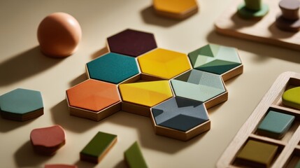 Creative geometric puzzle design for educational play and brain development, Brain Teaser Month