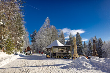 Góra Parkowa w Krynicy-Zdroju zimą. © rogozinski