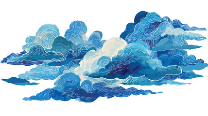 Serene Landscape Painting of Clouds and Sky with Inspirational Quote Clouds