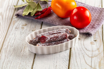 Dry salami mini sausage snack