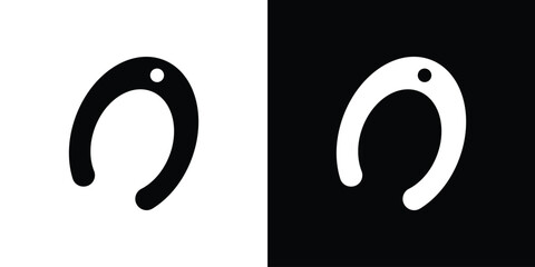 Horseshoe icons pictogram. Vector isolated shape in modern doodle style. © Creatives