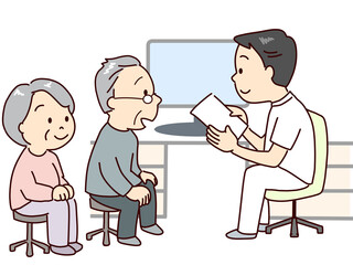 高齢者、受診をする、妻、家族が付き添う