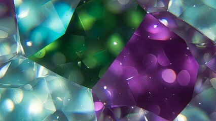 Vibrant Gel Cubes with Bokeh Effect.