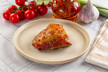 Fried chicken thighs with spices