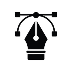 Vector pen tool icon for graphic design and illustration