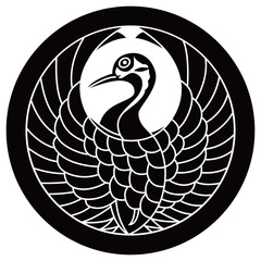 家紋です。丸に鶴の丸といいます。