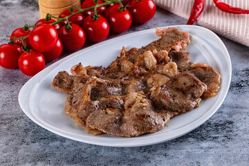Grilled marble beef bacon snack