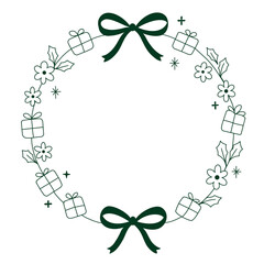 Minimal Winter Floral Frame