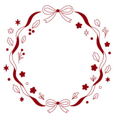 Minimal Winter Floral Frame