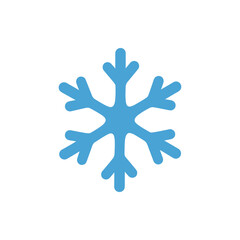 Obraz premium Light Blue Snowflake Illustration on White Background for Winter Season.