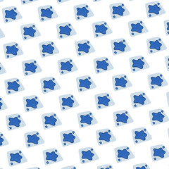Blue Star Pattern Illustration in Soft Pastel Style