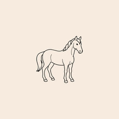 Horse icon flat vector design.