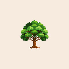 Obraz premium Gambel Oak icon flat vector design.