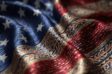 Liberian Independence Flag Studio Portrait