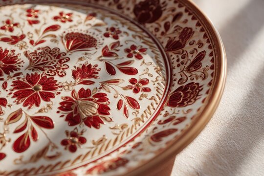 Handcrafted Moldovan Decorative Plate Close-Up