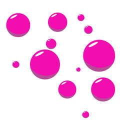 Seamless Pattern With Pink Bubbles Vector