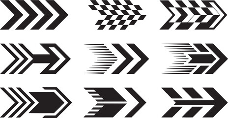 minimal racing chevron arrow graphic sketch drawing, dynamic speed tattoo design, sport direction elements vector illustration