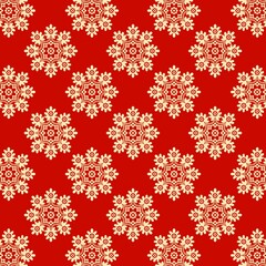African ethnic tribal-inspired floral pattern in refined red tones. The design is ethnic from traditional paintings of the past, transforming classic artistic ethnic into a beautiful and unique moder