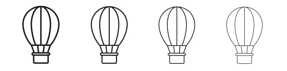 Obraz premium Hot air balloon icon on white background. Modern simple icon vector illustration.