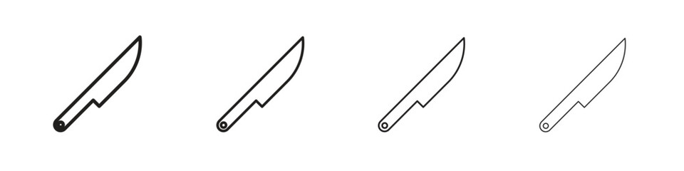 Fototapeta premium Kitchen knife icon on white background. Modern simple icon vector illustration.
