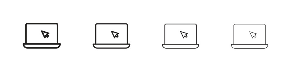Laptop icon on white background. Modern simple icon vector illustration.