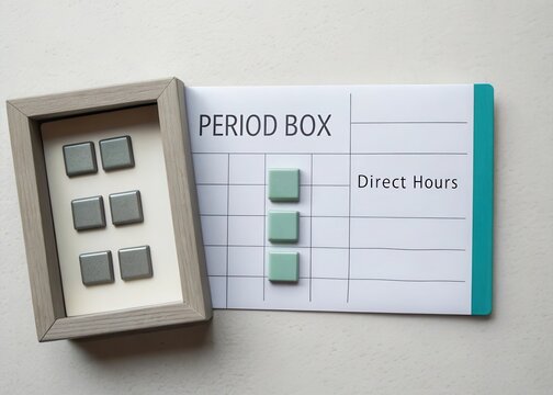 Period Box Board with Magnets to Schedule Direct Work Hours