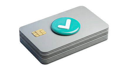 Credit Cards Stack Approved - White Background