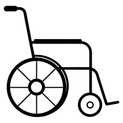 wheelchair isolated on white background